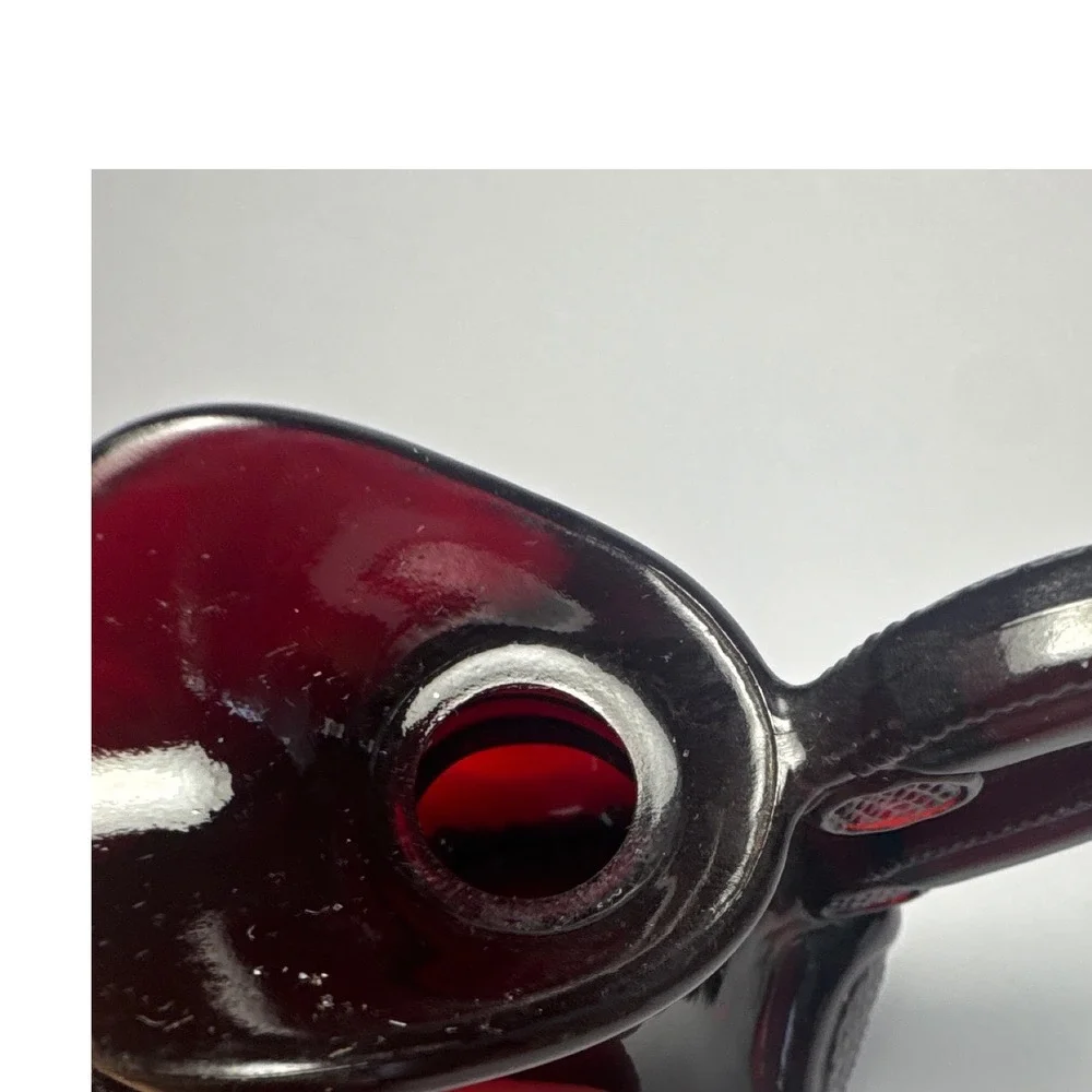 Avon Decanter Cruet Unisex OS Ruby Red Cape Cod Diamond Point Glass